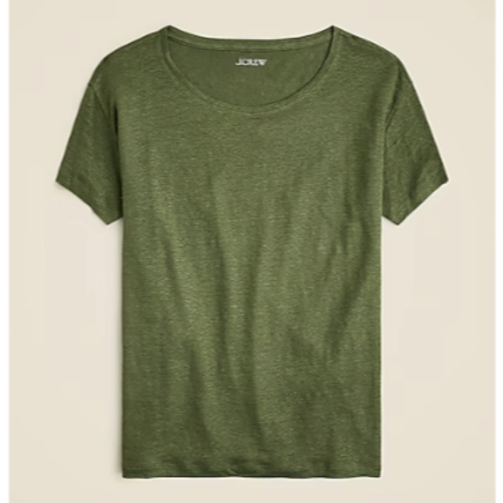 NWT J. Crew Relaxed Linen T-shirt Item BY412